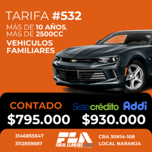 SOAT para Carro, mas de 2500cc y mas de 10 años