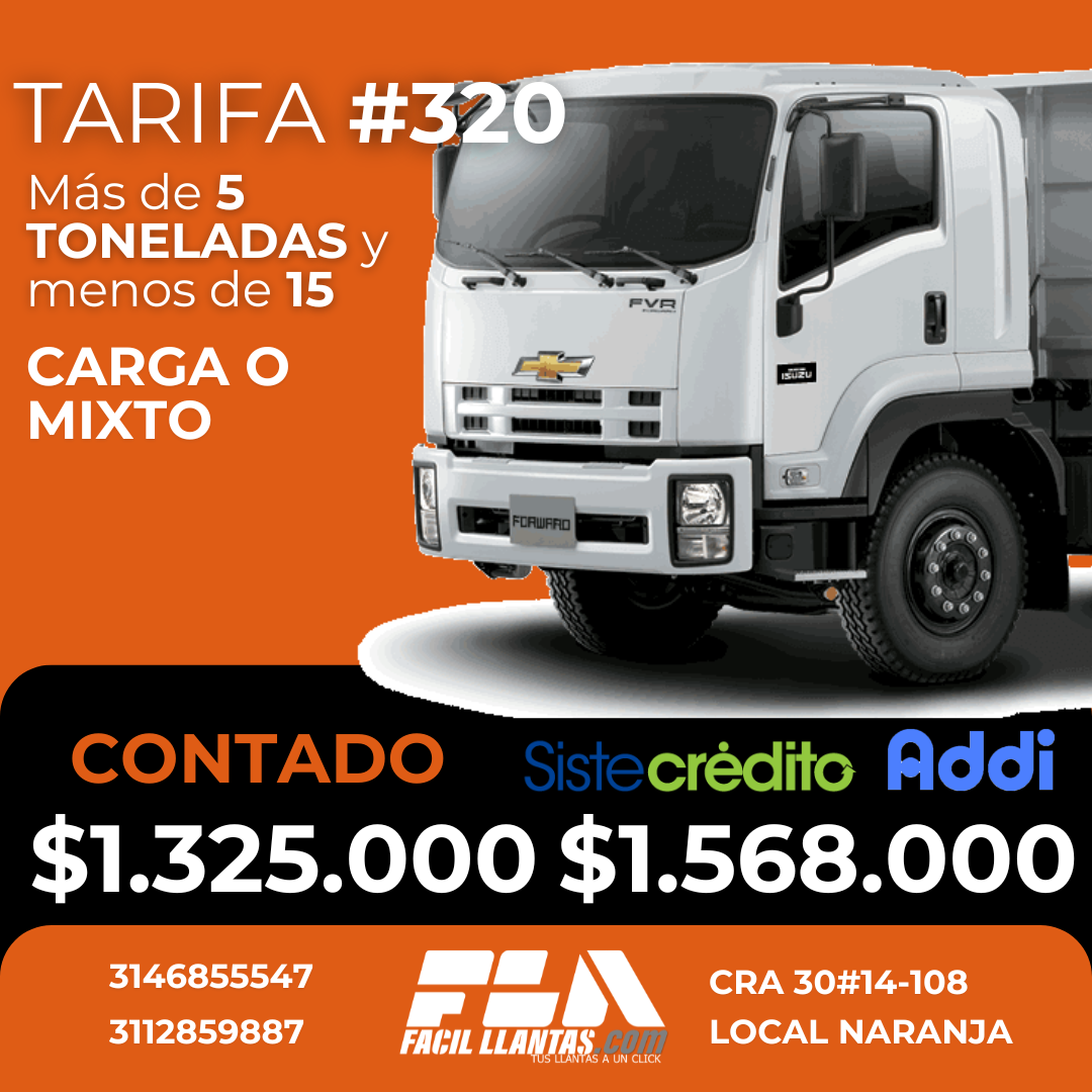 SOAT para Vehiculo de Carga o Mixto, con capacidad de 5 a 15 toneladas