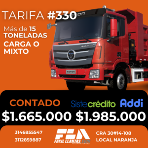 SOAT para Vehiculo de Carga o Mixto, con capacidad de mas de 15 toneladas