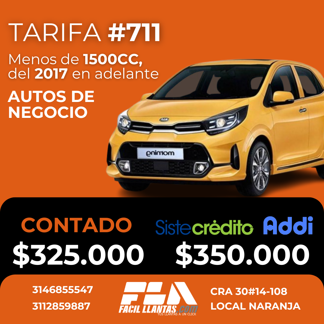 SOAT para Auto de negocios, menos de 1500cc y menos de 10 años