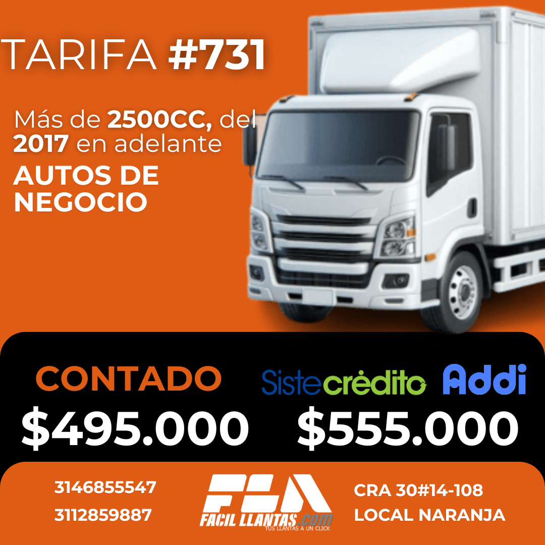 SOAT para Auto de negocios, mas de 2500cc y menos de 10 años