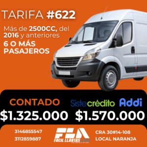 SOAT para Vehiculo de 6 o mas pasajeros, de mas de 2500cc y mas de 10 años